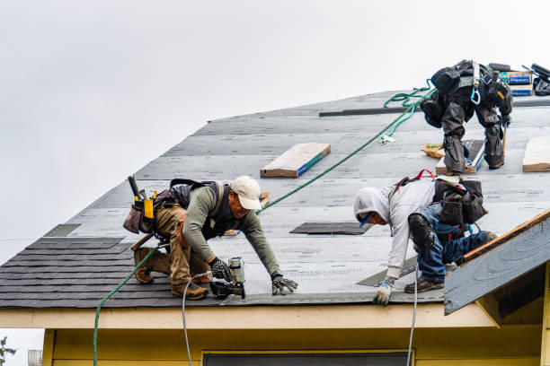 Professional Emergency Roof Repair technician working in Huntsville, IL